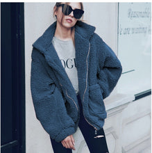 Load image into Gallery viewer, Autumn winter jacket female coat 2019 fashion korean style plus size women teddy fur coat female casual jacket woman pusheen