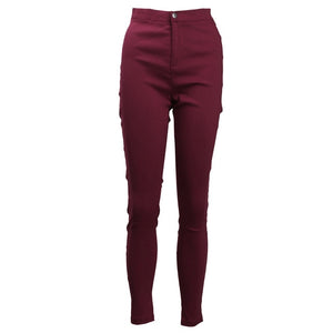 Goocheer 5 Colors Style Women Denim Skinny Leggings Pants High Waist Stretch Jeans Rose Pencil Trousers Plus Size S-3XL