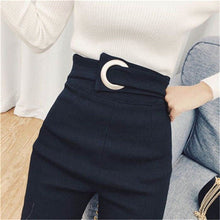 Load image into Gallery viewer, 2019 Vintage Mom Fit High Waist Jeans Elastic Femme Women Black Denim Skinny Jean Classic Pencil Pants Waist button Slim legging