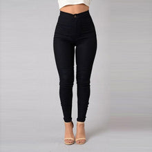 Load image into Gallery viewer, Candy Color Skinny Jeans Woman White Black High Waist Render Jeans Vintage Sexy Long Pants Femme Casual Pencil Pants Denim Jeans