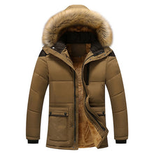 Load image into Gallery viewer, Men Thick Warm Coat Parka Male Muti Color Patchwork Hooded Stand Collar Jackets Pockets Casual Coat Men Outwear Plus Size 5xl